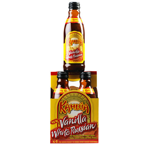 Kahlua Vanilla White Russian Ready To Drink 4 Pack, 200ml Bottles.jpg